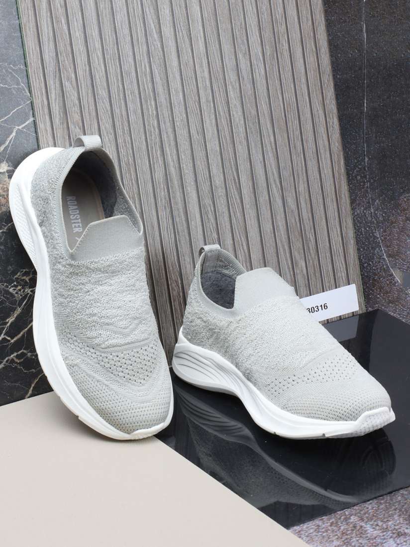 Buy The Roadster Lifestyle Co. Women Grey Textured Slip On Sneakers Casual Shoes for Women 27668964 Myntra