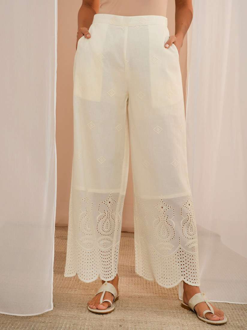Buy Libas Ethnic Motifs Hem Design Cotton Ethnic Palazzo Palazzos for Women 27672374 Myntra