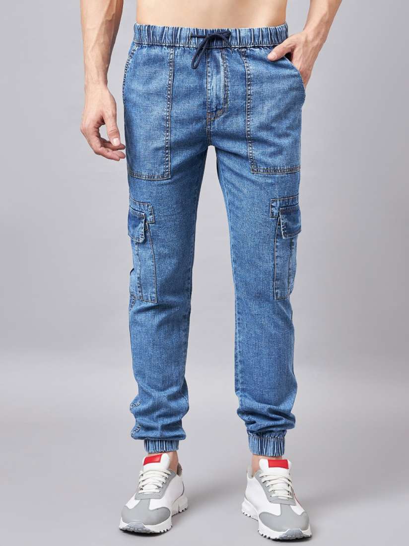 Buy STUDIO NEXX Men Cargo Style Lightweight Pure Cotton Denim Joggers Jeans for Men 27673182 Myntra