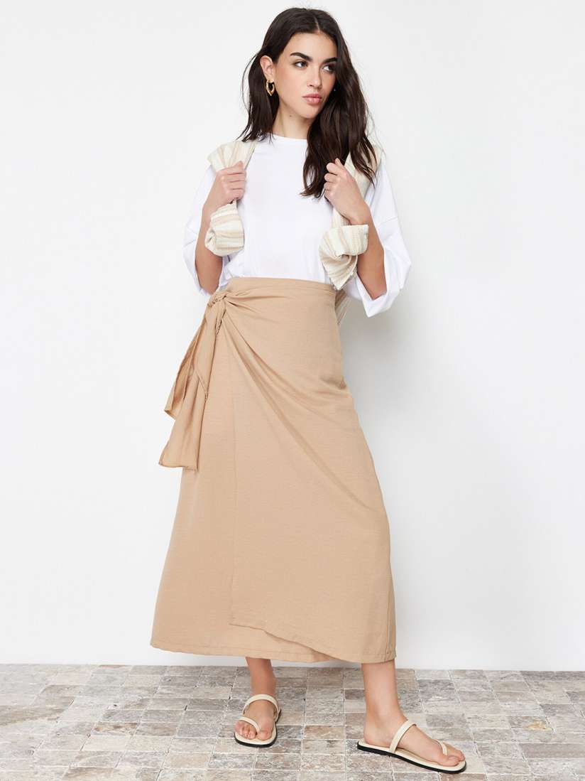 Buy Trendyol Wrap Around Maxi Skirt Skirts for Women 27679350 Myntra