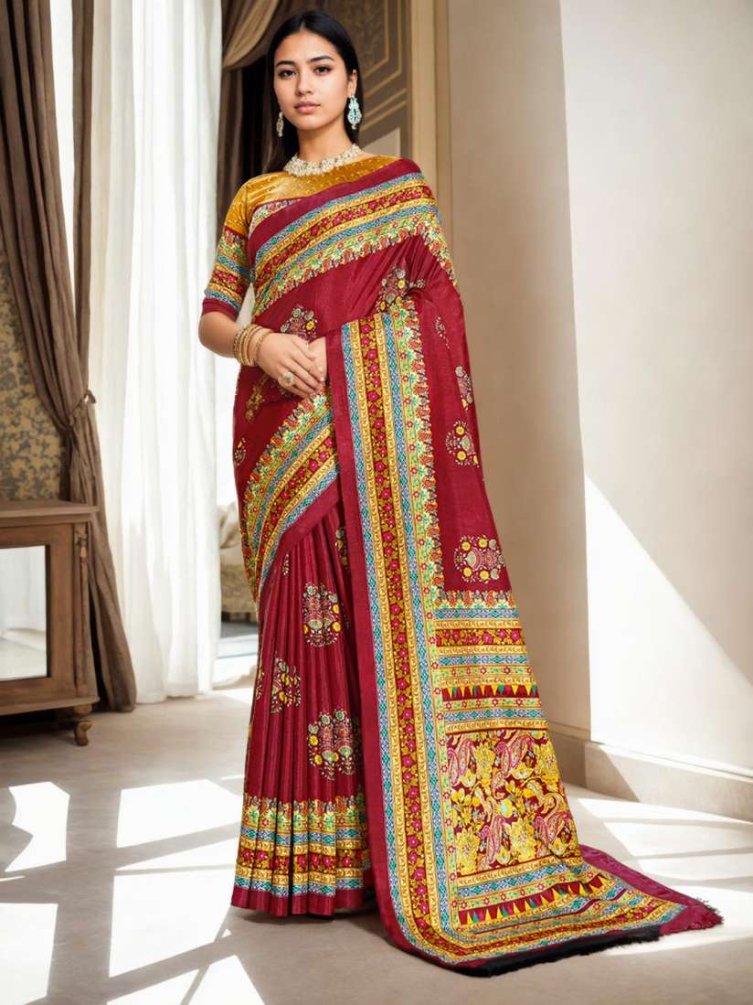 Myntra crepe silk sarees clearance