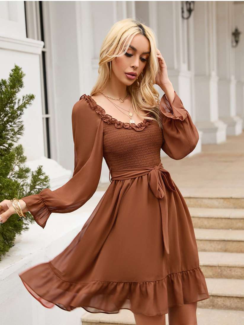 Buy StyleCast Women Puff Sleeve Chiffon Fit Flare Dress Dresses for Women 27718994 Myntra