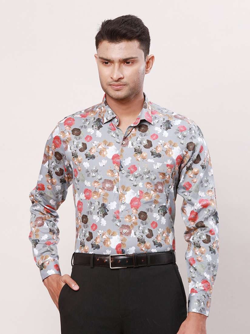 Buy Raymond Men Printed Contemporary Fit Cotton Casual Shirt Shirts for Men 27719508 Myntra