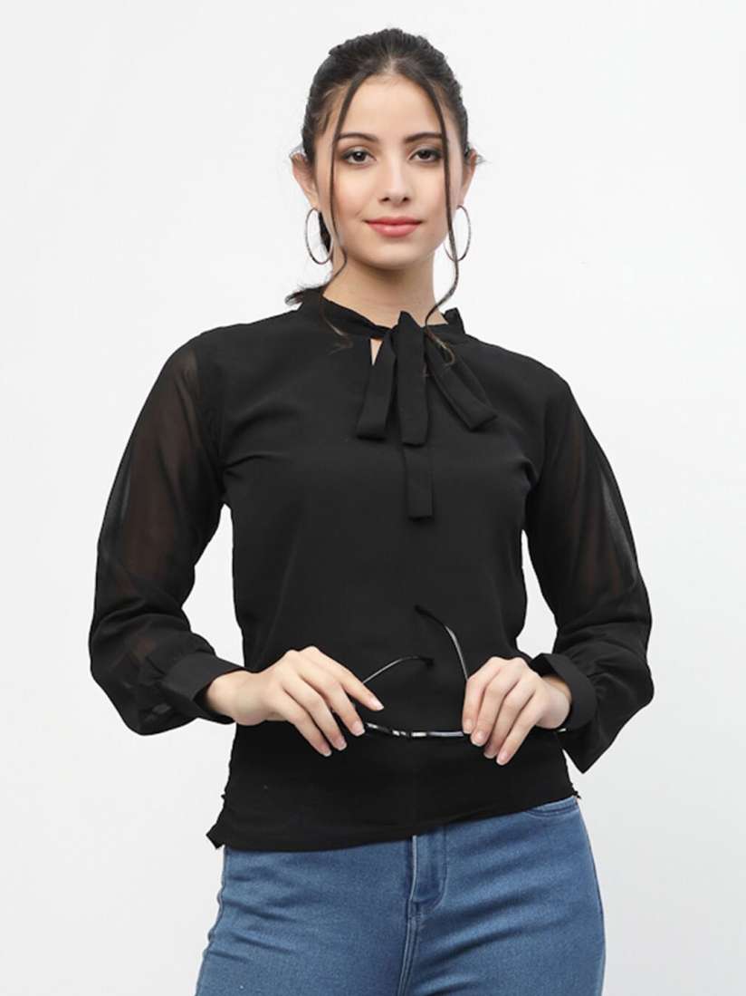 Buy MISS AYSE Georgette Styled Back Top Tops for Women 27722856 Myntra