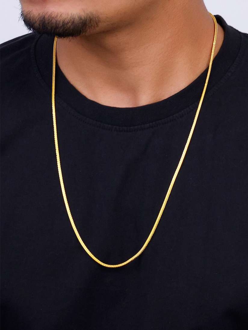 Plain gold chain mens sales