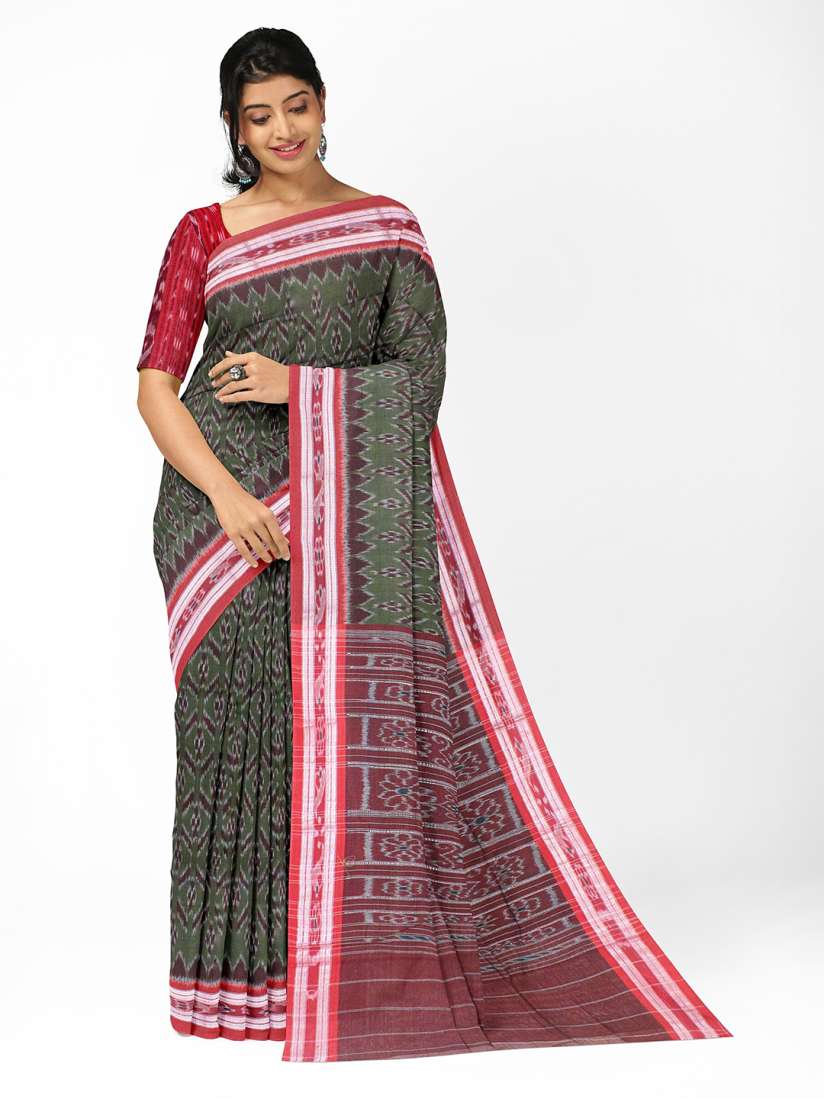 Buy Weaves of Tradition Woven Design Ikat Printed Pure Cotton Saree Sarees for Women 27737964 Myntra