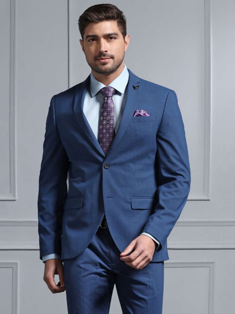 Buy Blackberrys Self Design Slim Fit Single Breasted 2 Piece Formal Suit Suits for Men 27748182 Myntra