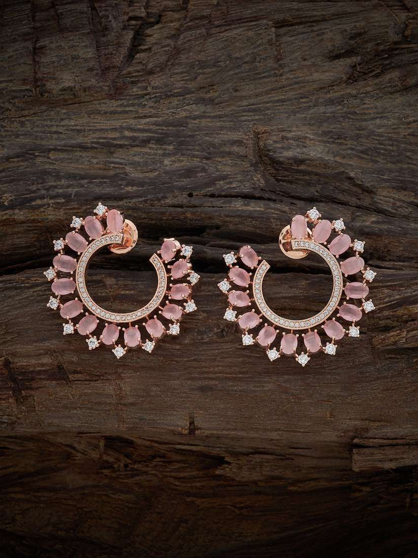 Rose gold half hoop earrings shop