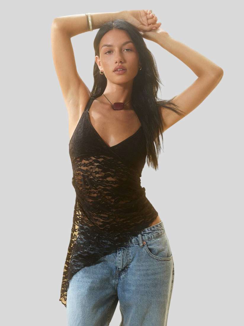 Buy Dracht Self Design Shoulder Strap Fitted Top Tops for Women 27765570 Myntra