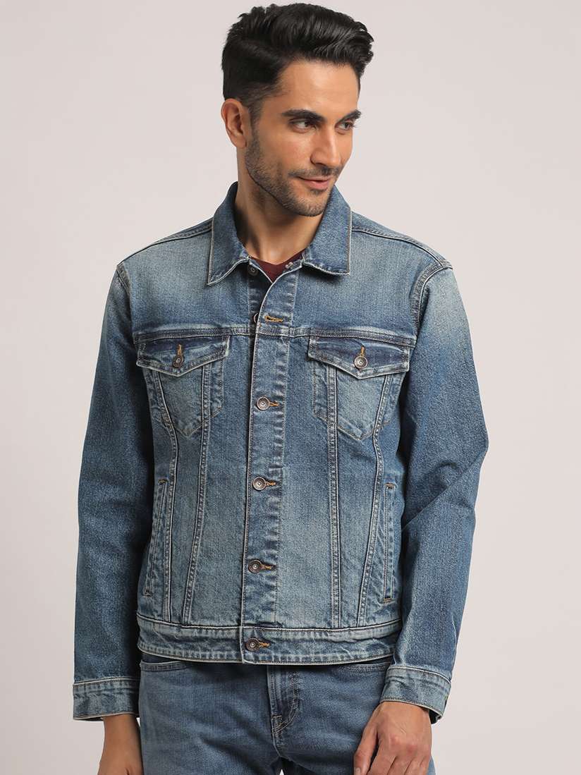 boohoo mens plus size jean jacket