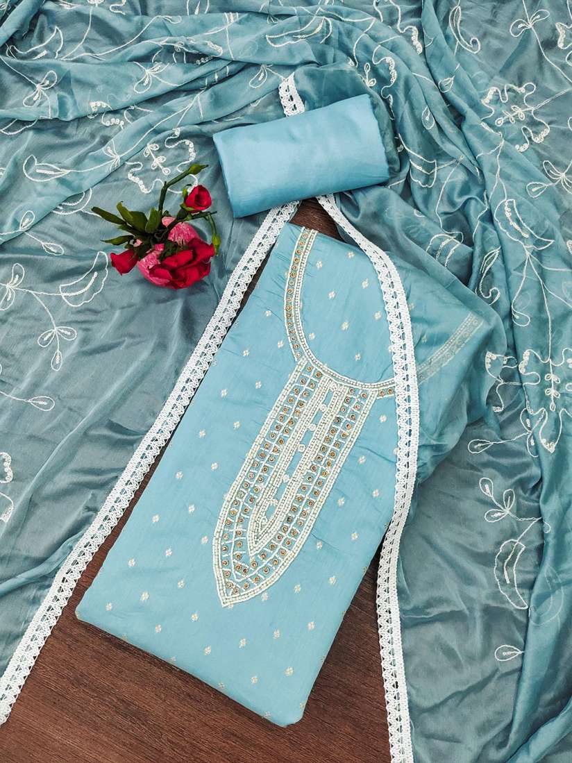 Buy KALINI Embellished Pure Cotton Unstitched Dress Material Dress Material for Women 27771948 Myntra