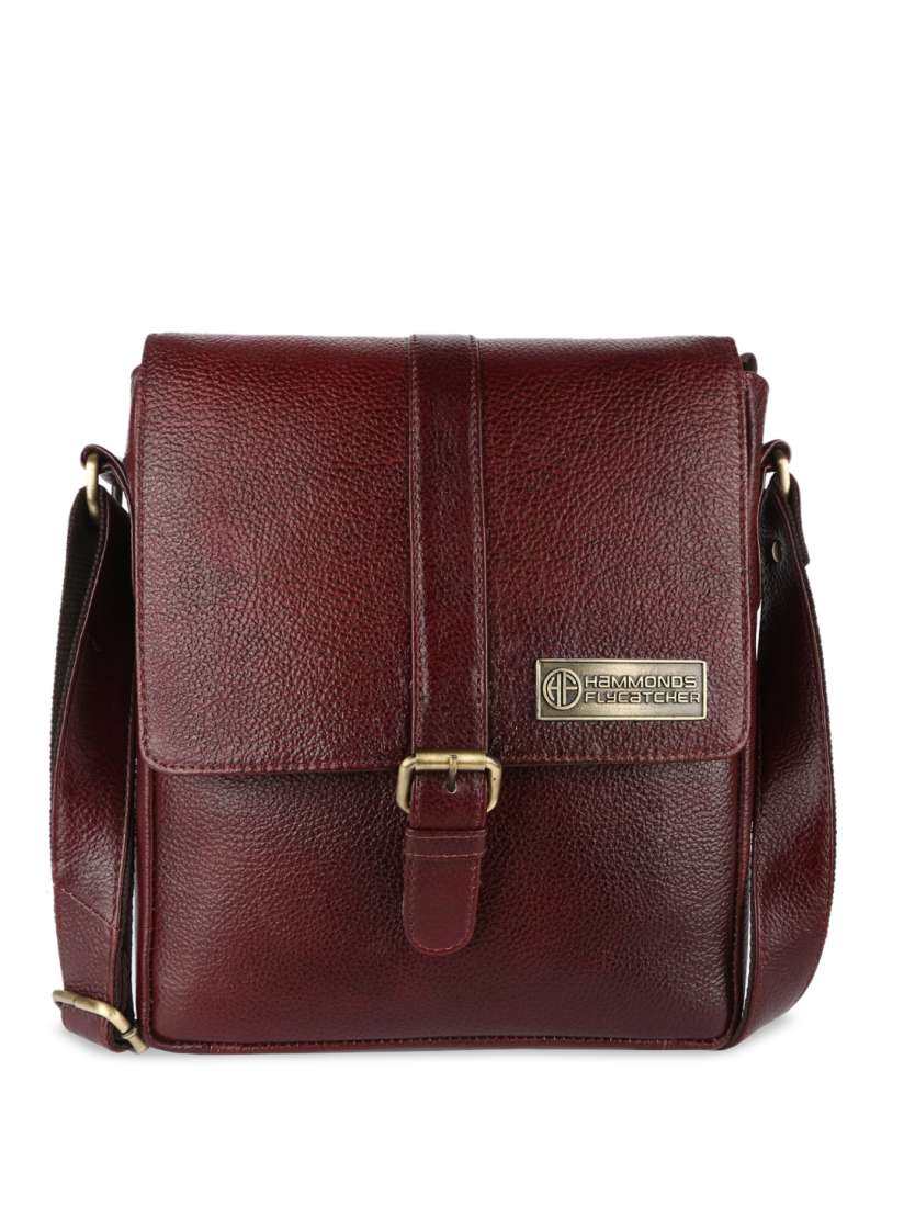 Buy HAMMONDS FLYCATCHER Textured Leather Structured Sling Bag Handbags for Men 27785220 Myntra