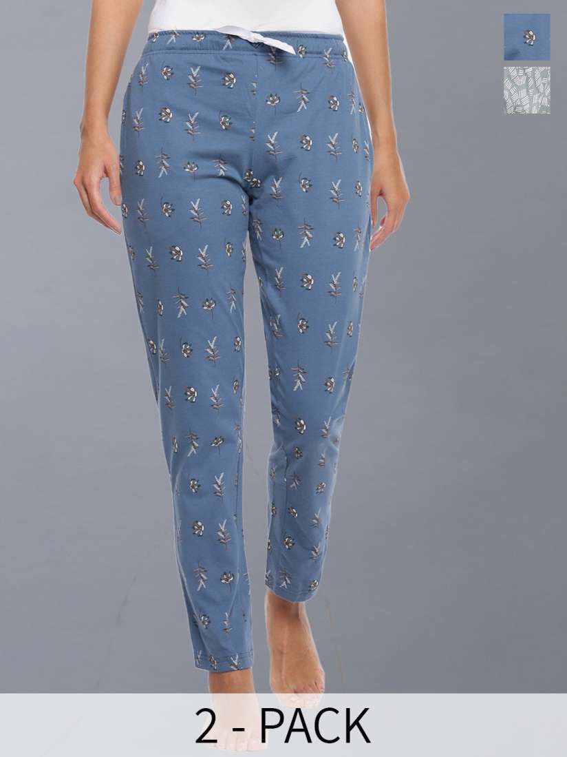 Buy Dollar Missy Pack Of 2 Printed Lounge Pants Lounge Pants for Women 27805836 Myntra