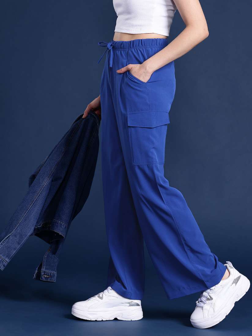 Buy Mast Harbour Women Wide Leg Trousers Trousers for Women 27815102 Myntra