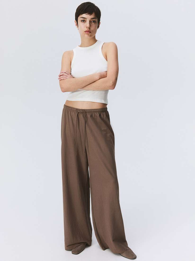 Wide leg pants myntra hot sale