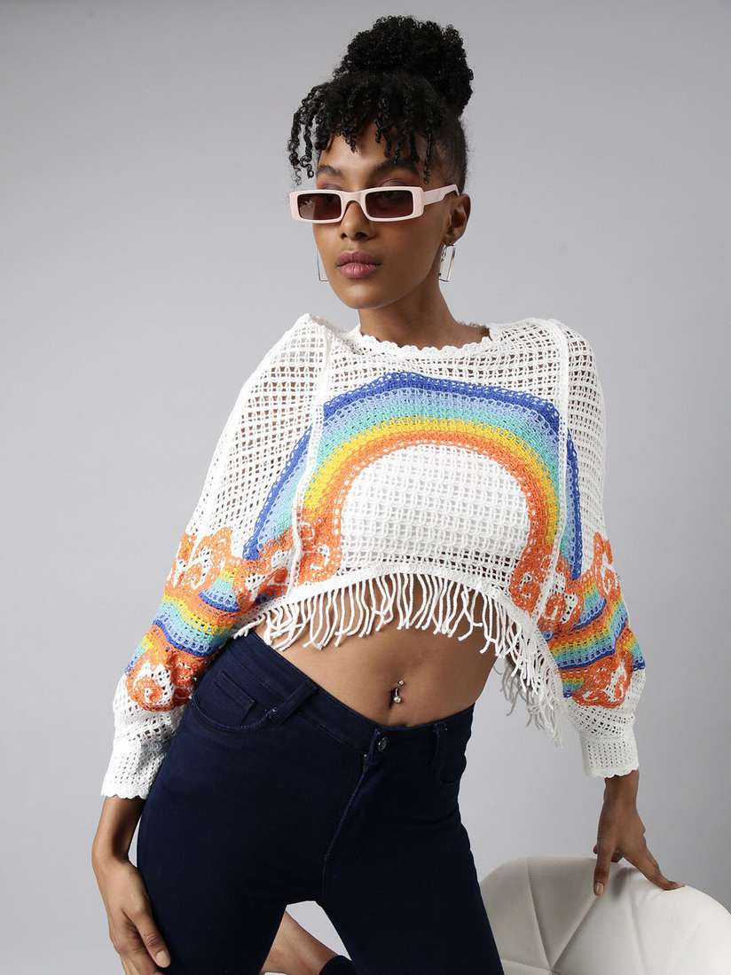 crochet batwing top