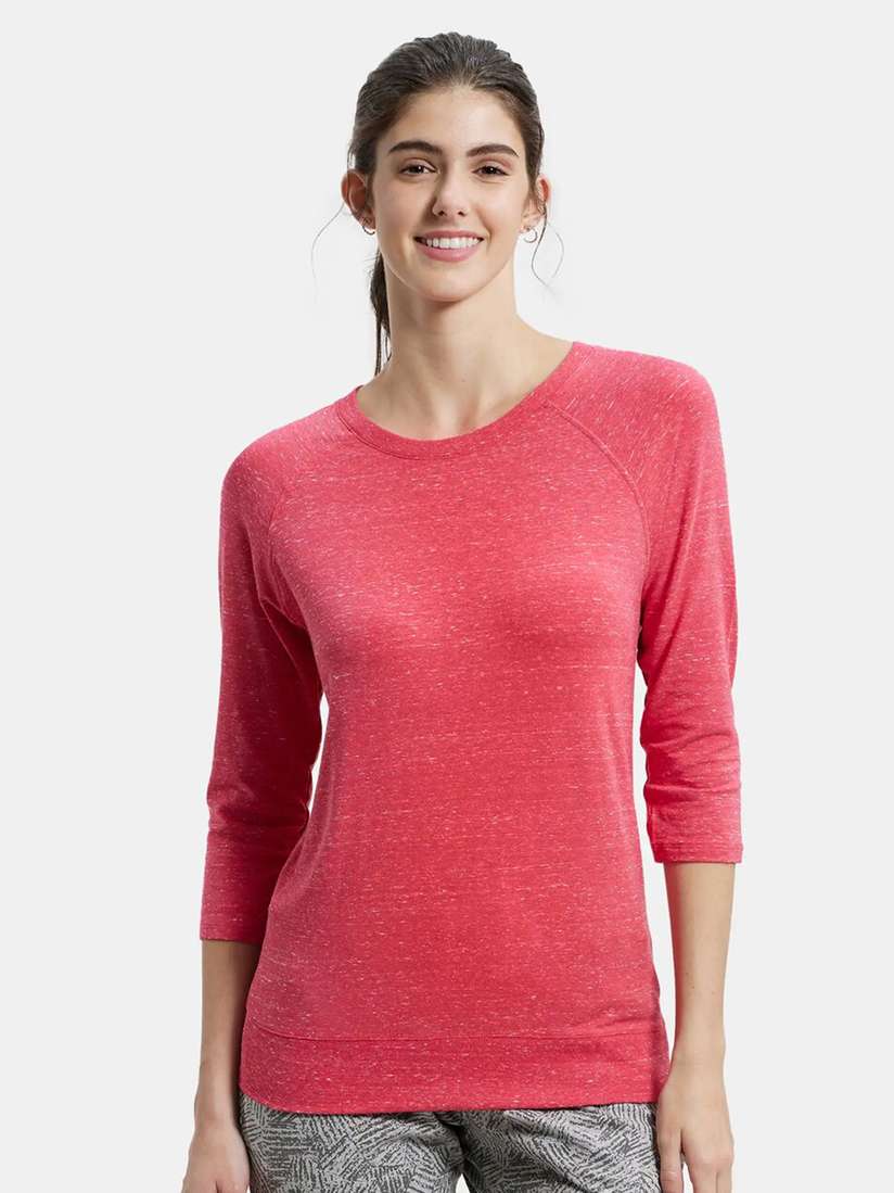 Jockey Women's Jockey Round Neck Full Sleeve T Shirt Micro