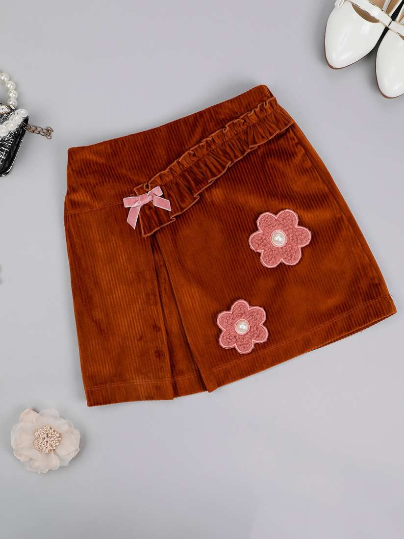 Brown corduroy skirt youth new arrivals