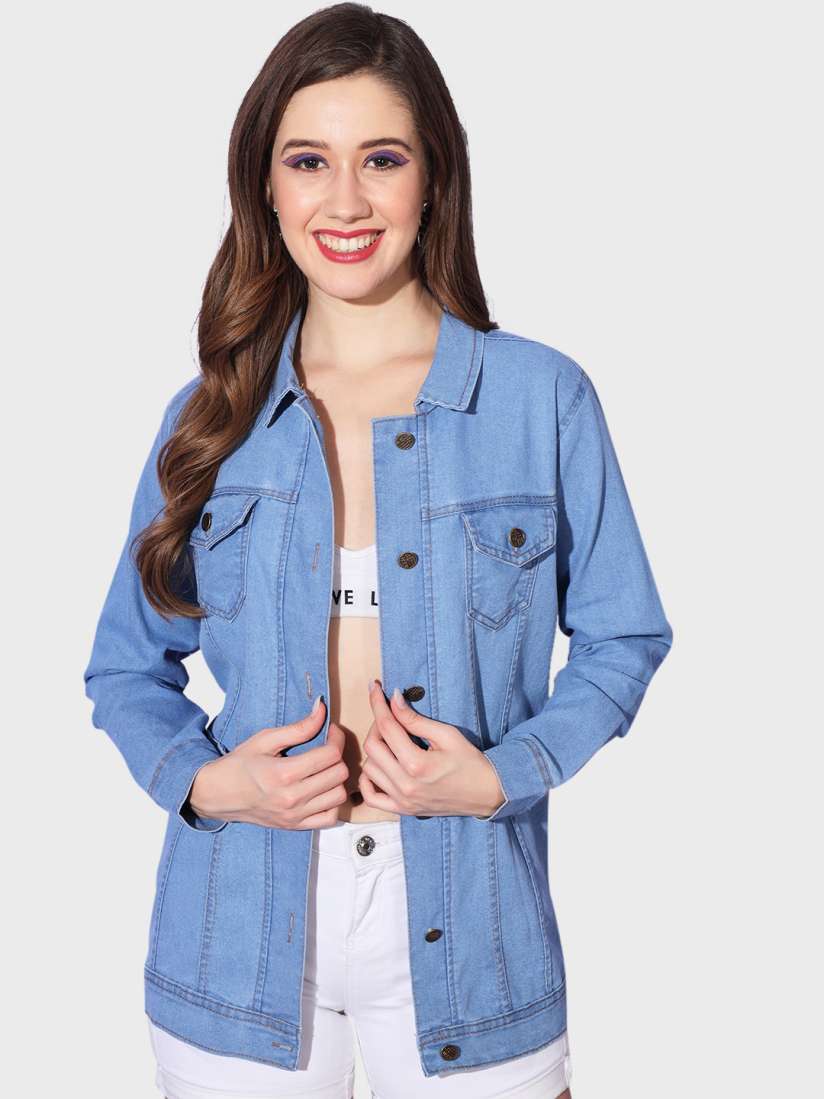 Denim jacket for women myntra top