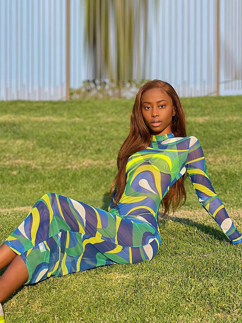 Sheer a line dress sale