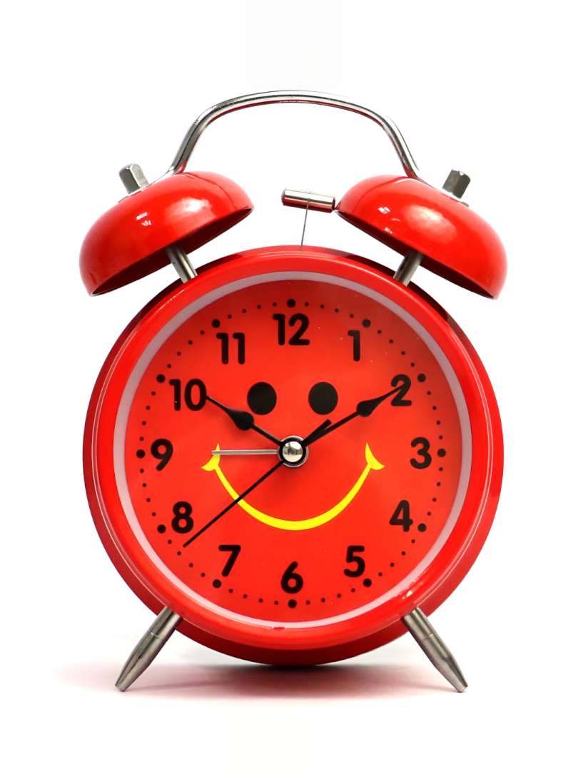 Buy Sigaram Red Black Printed Round Shaped Analogue Alarm Clock Clocks for Unisex 27848268 Myntra