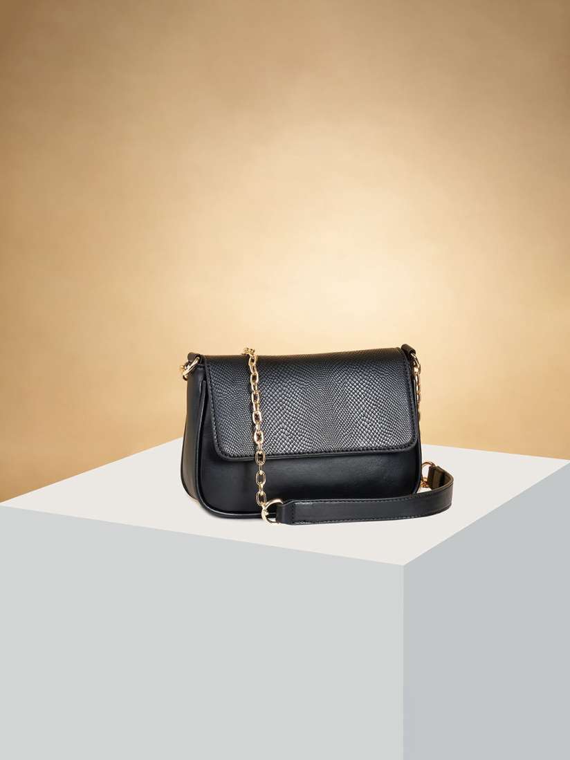 Buy Forever Glam by Pantaloons Textured Structured Sling Bag Handbags for Women 27852124 Myntra