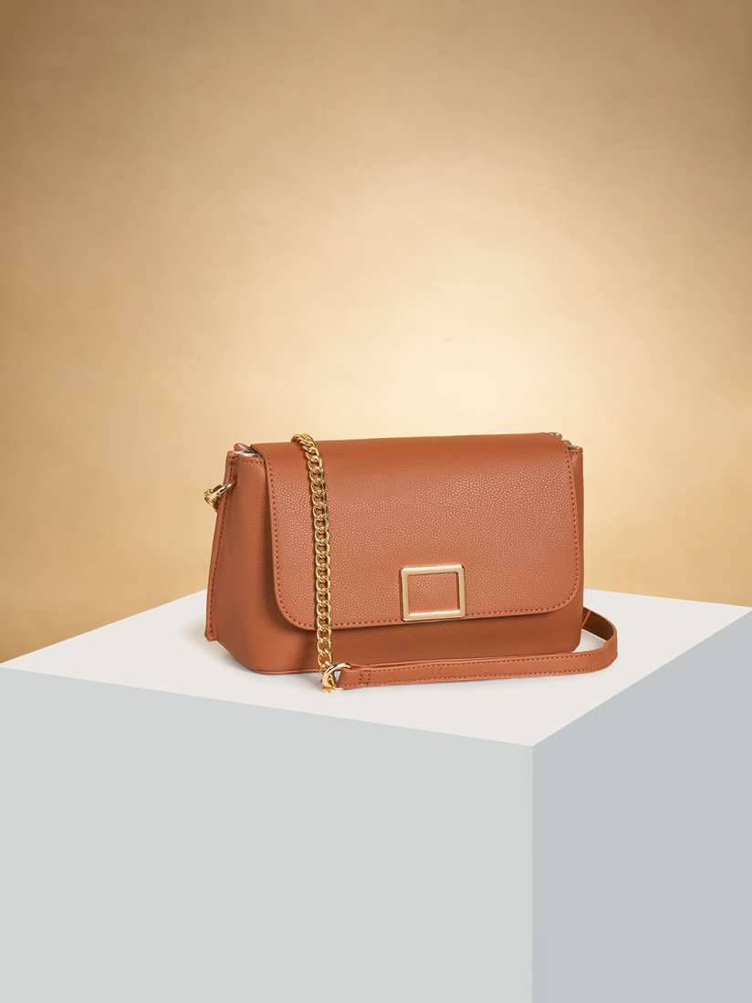 Buy Forever Glam by Pantaloons Textured Structured Sling Bag Handbags for Women 27852126 Myntra