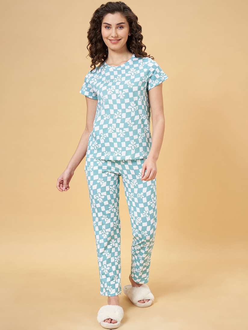 Buy Dreamz by Pantaloons Geometric Printed Pure Cotton Night suit Night suits for Women 27855028 Myntra