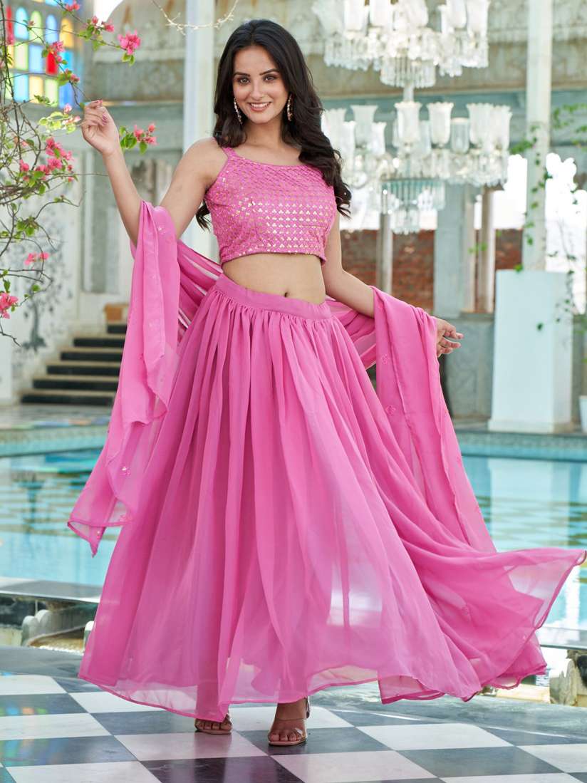 Buy KALINI Embroidered Sequinned ReadyTo Wear Lehenga Blouse With Dupatta Lehenga Choli for Women 27860760 Myntra