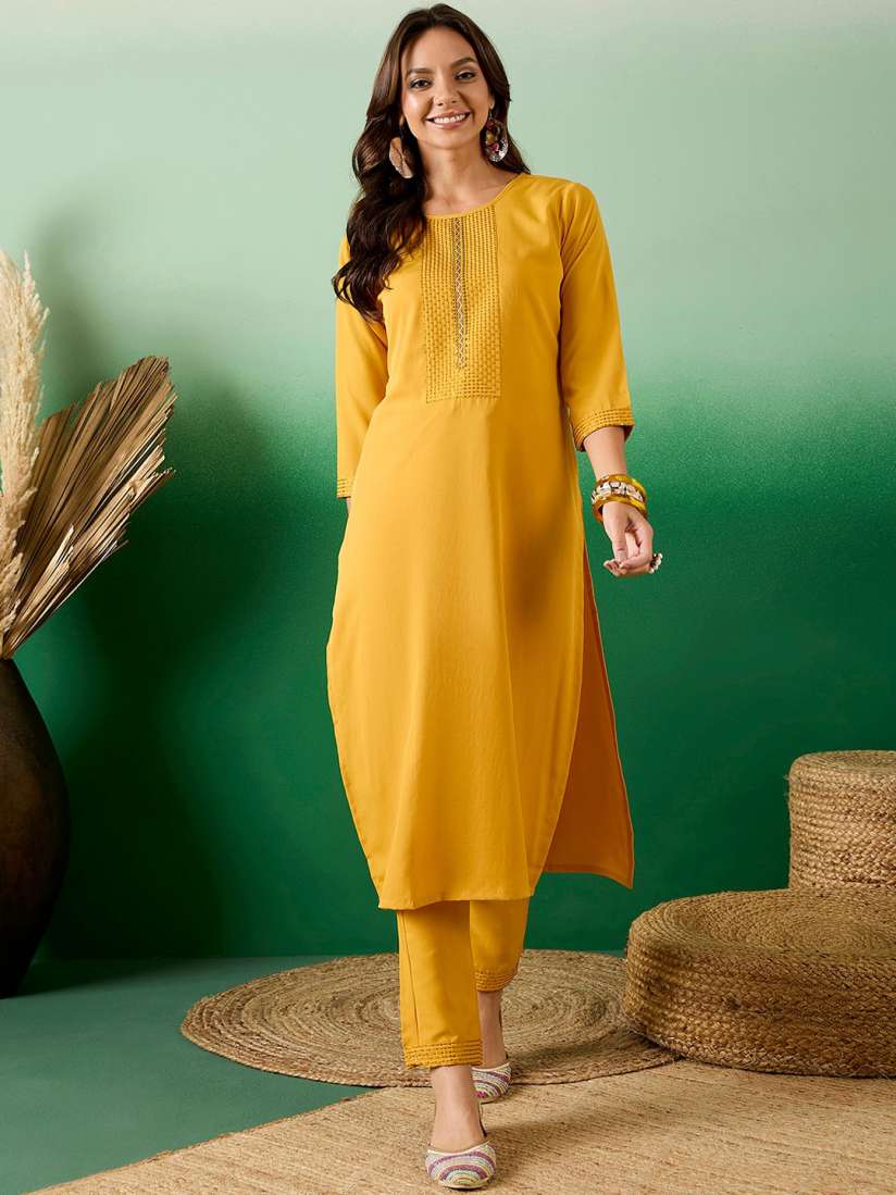 Sangria yellow kurta hotsell