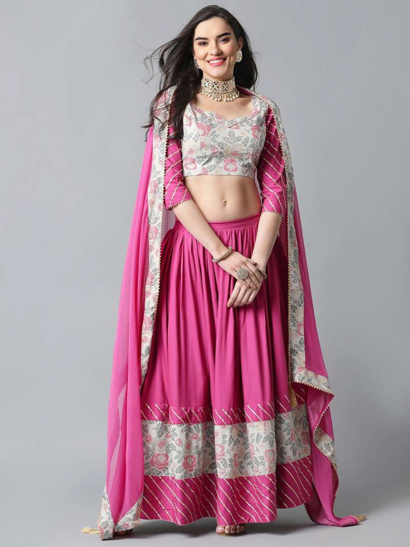Latest lehenga choli on myntra clearance