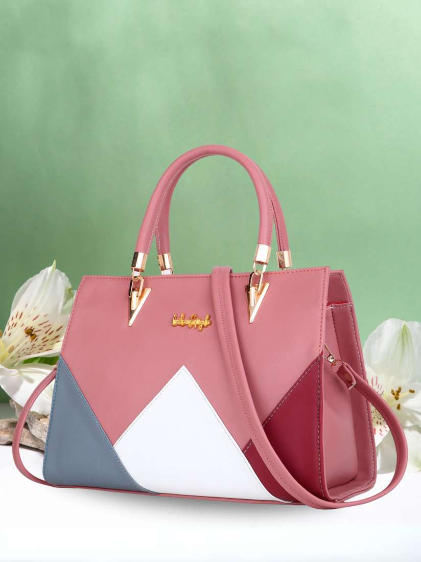 Buy LIKE STYLE Colourblocked Structured Handheld Bag Handbags for Women 27867842 Myntra