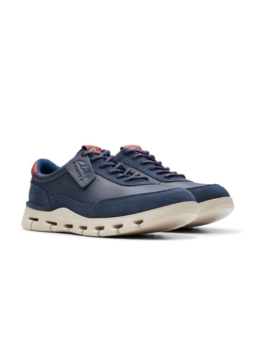 Buy Clarks Men Textured Round Toe Leather Sneakers Casual Shoes for Men 27870042 Myntra