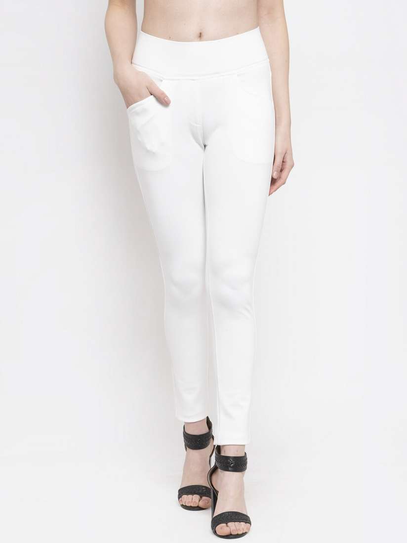 White jeggings myntra new arrivals