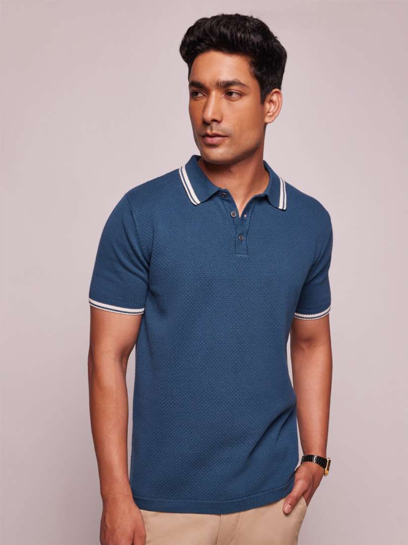 Buy Bombay High Men Regular Fit Polo T Shirt With Contrast Tipping Tshirts for Men 27873750 Myntra
