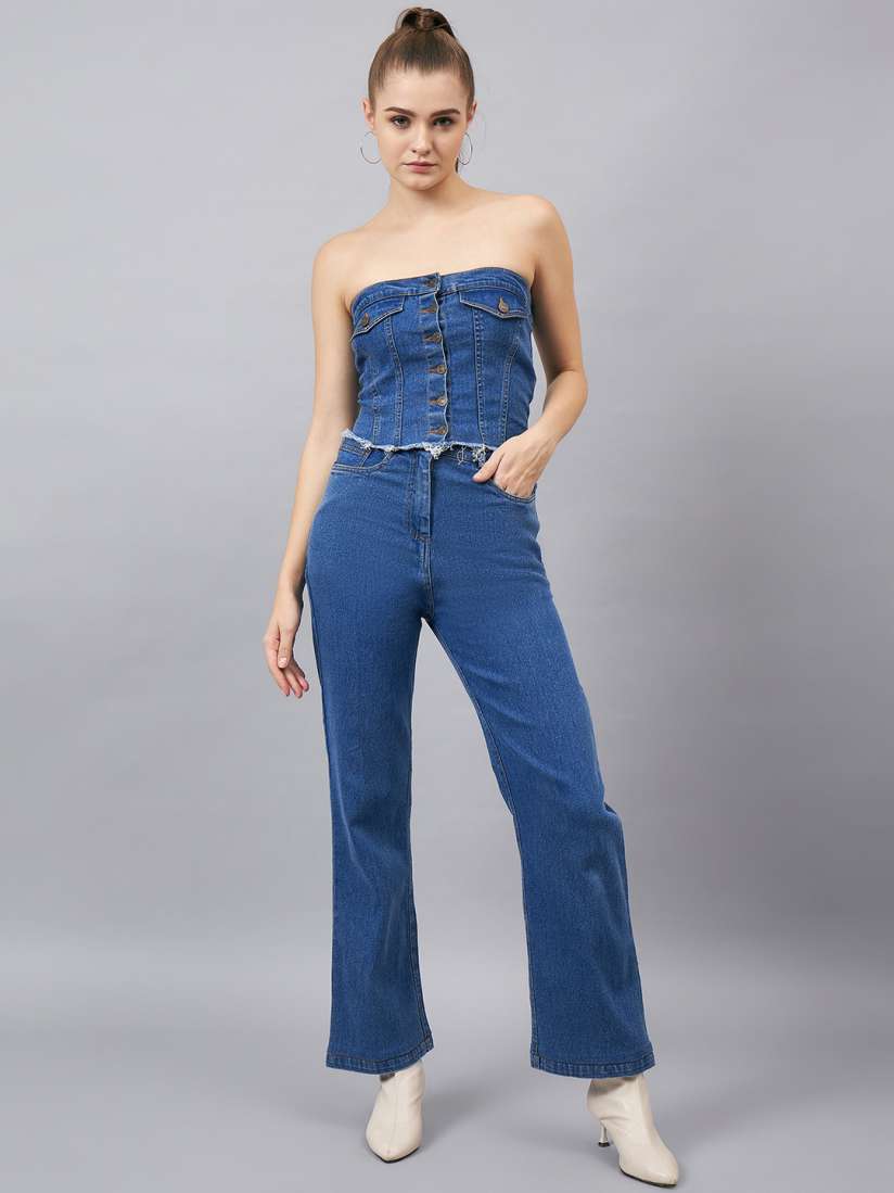 Myntra denim jumpsuit discount