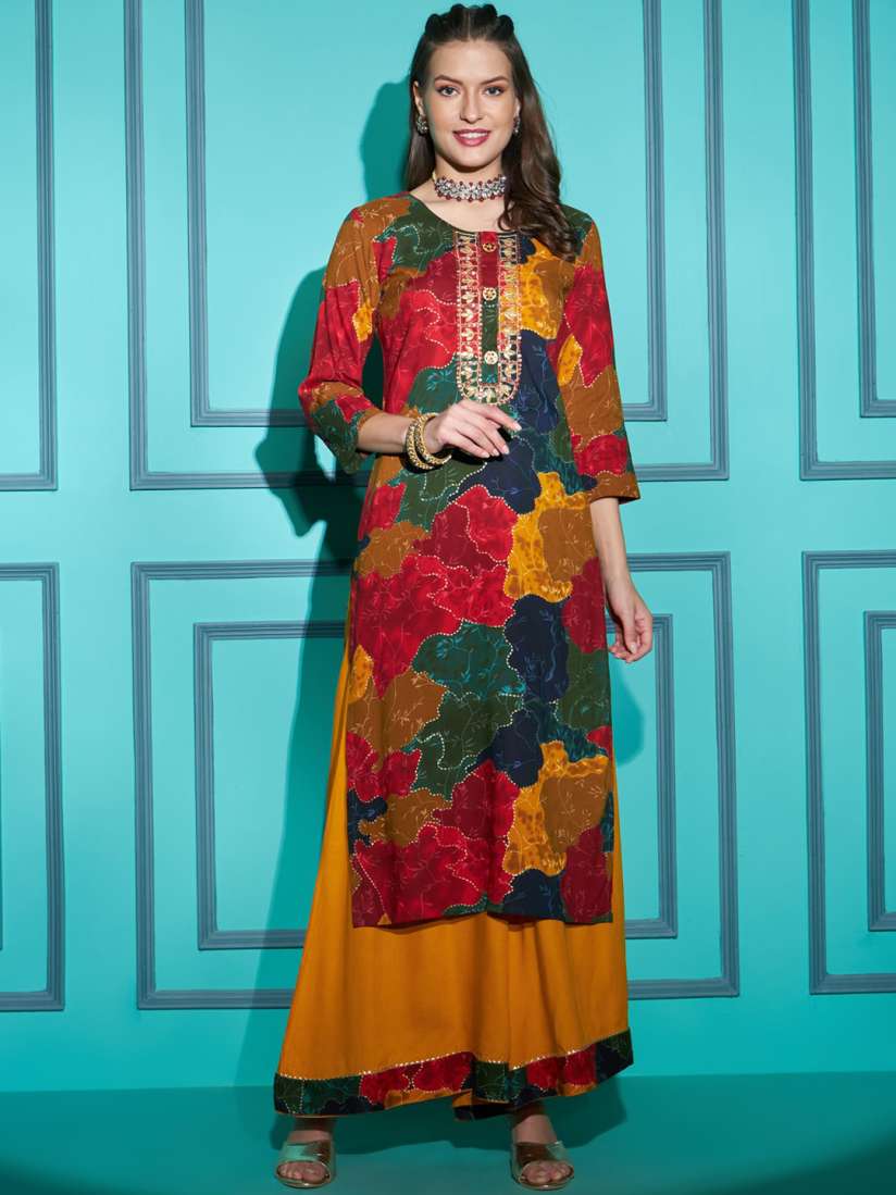 Palazzo suits myntra top