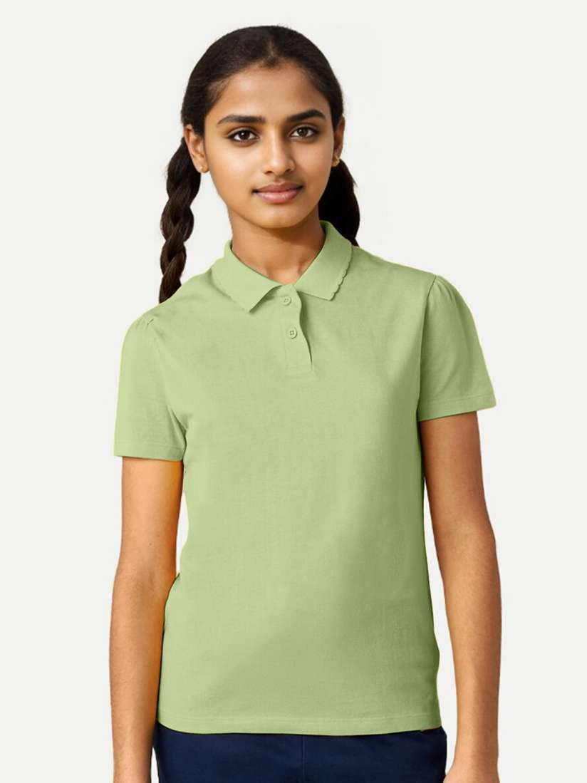 Collar t shirt for girls discount