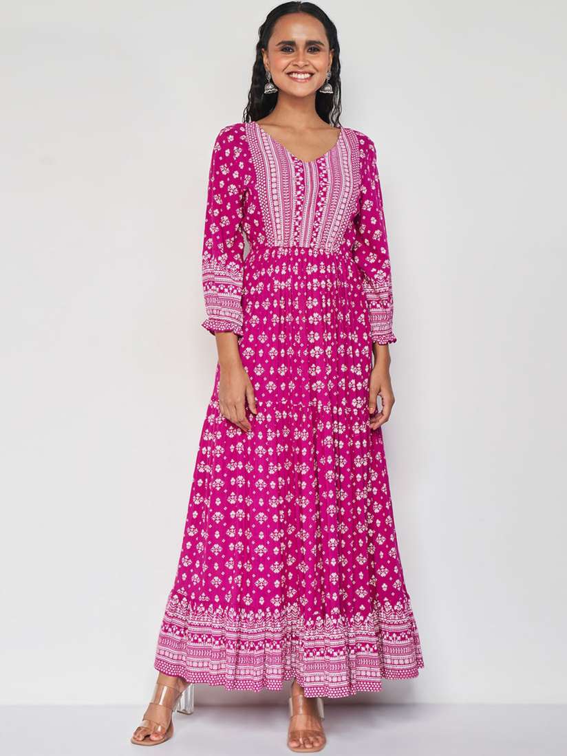Global desi pink maxi dress cheap