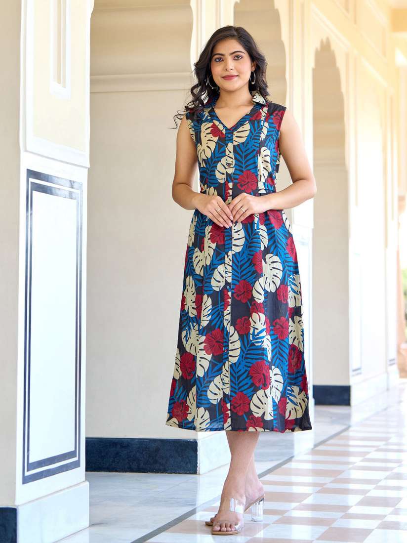 Cotton maxi dresses online myntra sales
