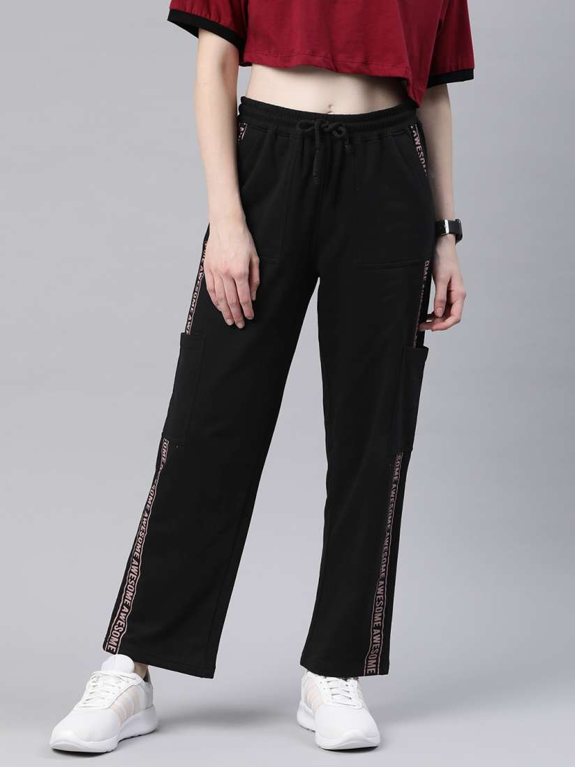 Buy Laabha Women Typography Print Regular Fit Track Pants Track Pants for Women 27923792 Myntra