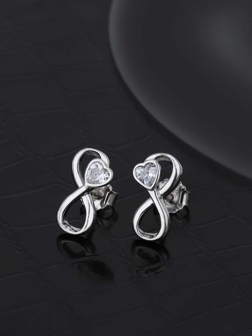 Unisilver Unique Sterling Silver Stud Earrings Large Sterling