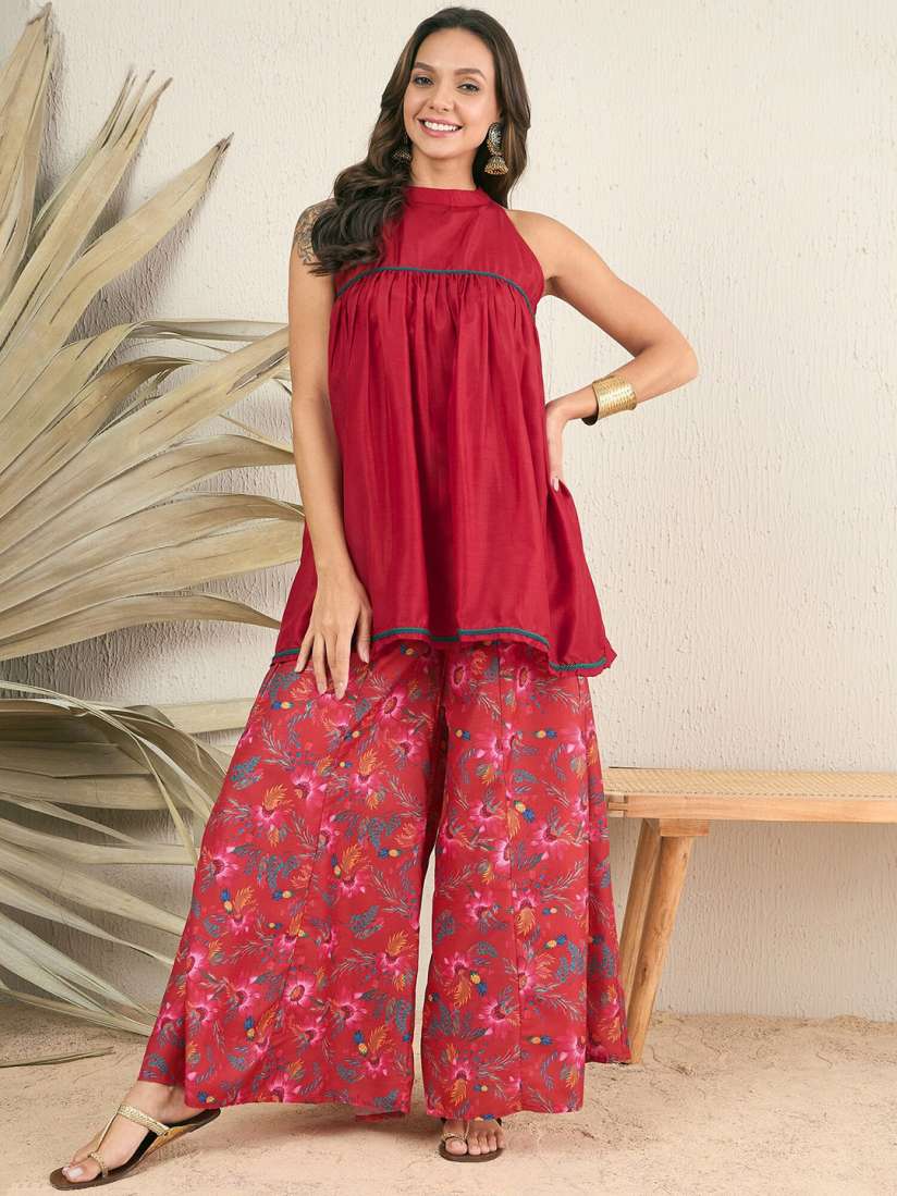 Kurtis with palazzo on myntra discount