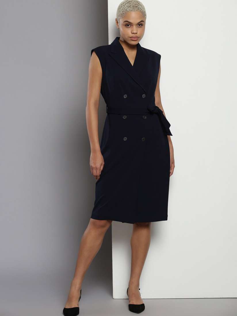 Buy Calvin Klein V Neck Casual Sheath Dress Dresses for Women 27933662 Myntra