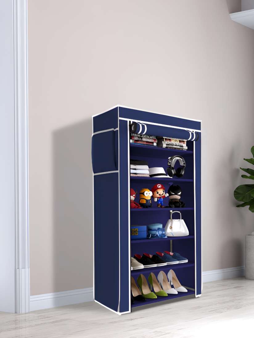 Buy Pamworld Navy Blue 6 Tier Rectangle Shoe Rack Racks and Wardrobes for Unisex 27936174 Myntra