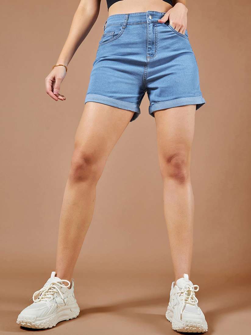 Women's relaxed fit denim shorts on sale