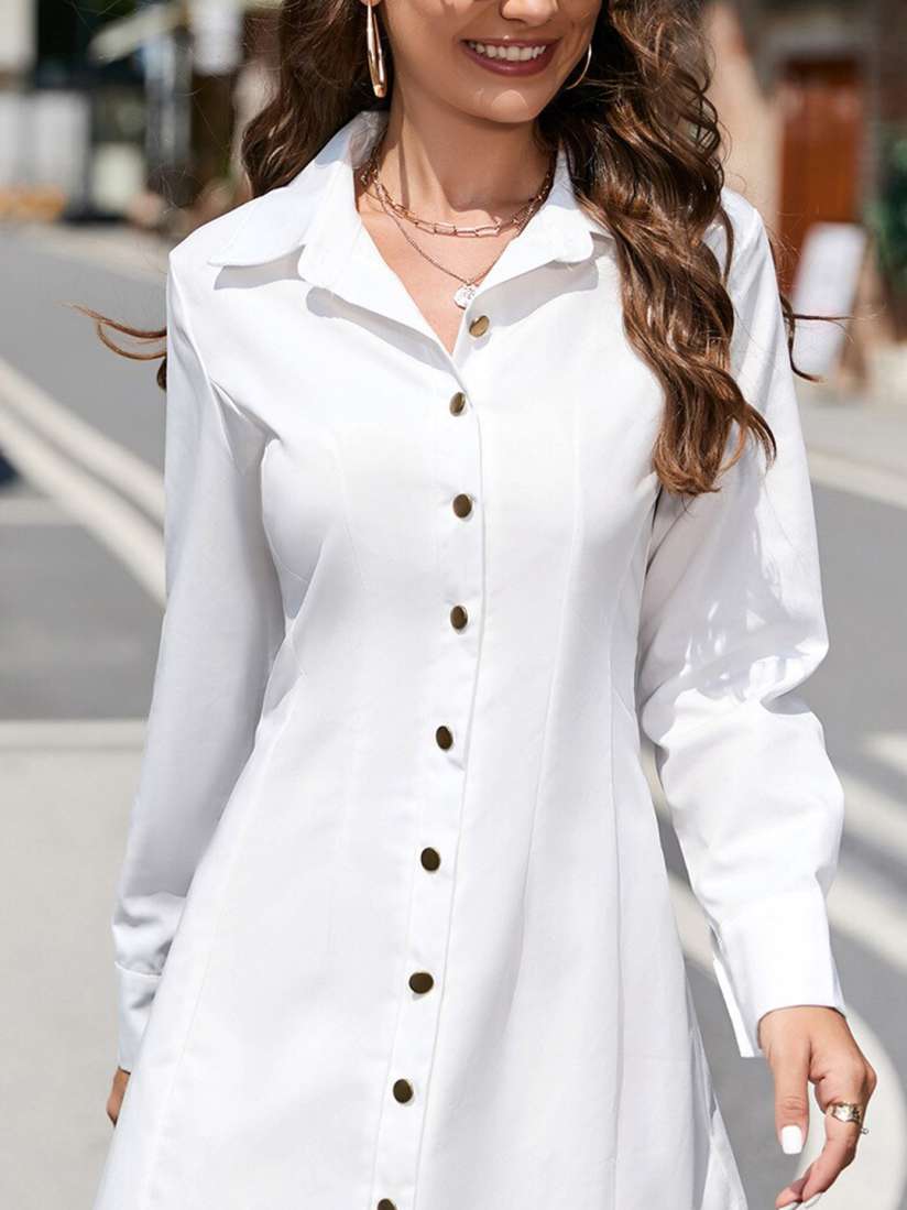 Buy StyleCast White Shirt Collar Shirt Dress Dresses for Women 27959198 Myntra