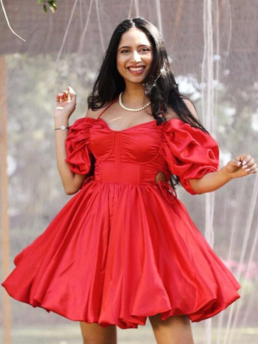 Fit and flare dress myntra hot sale