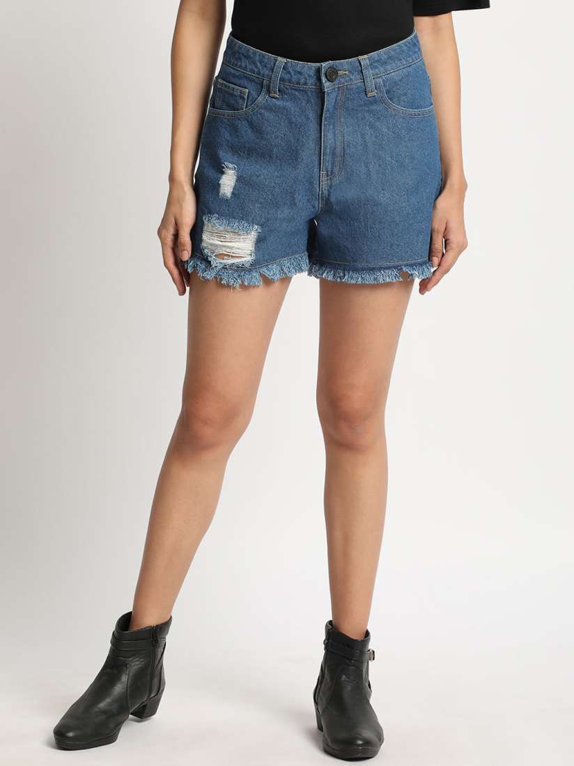 Womens frayed jean shorts best sale