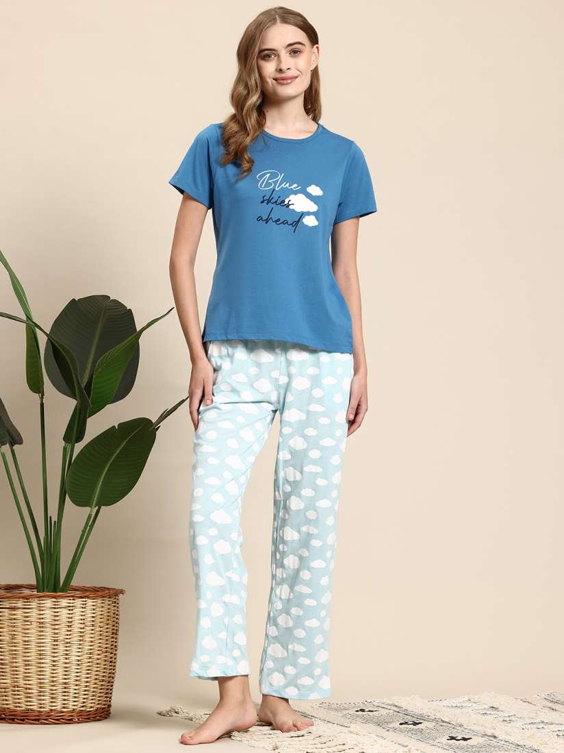 Buy Mast Harbour Printed Pyjama Set Night suits for Women 27977806 Myntra